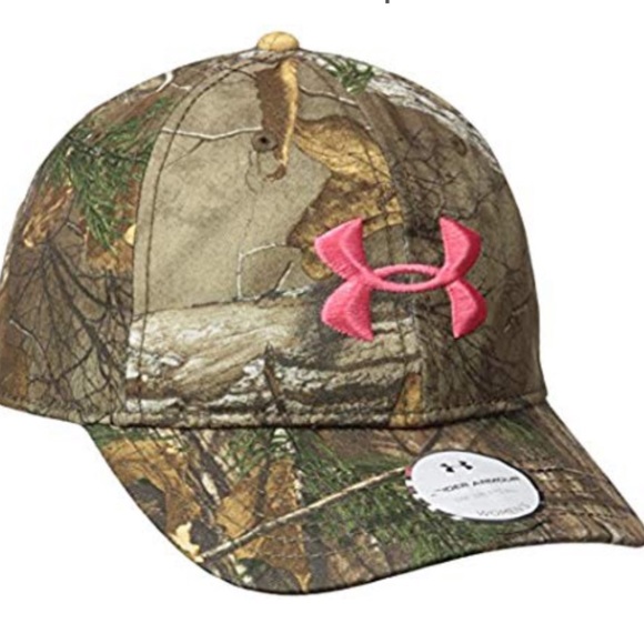 pink under armour camo hat
